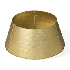 Glitzhome&reg; 2ft. Gold Glitter Metal Tree Collar