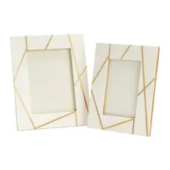 Hello Honey&reg; 2 Pack White & Gold Photo Frame