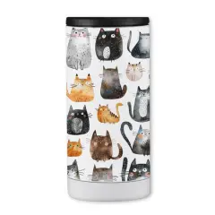 Watercolor Kitty Pattern 12oz. Koozie