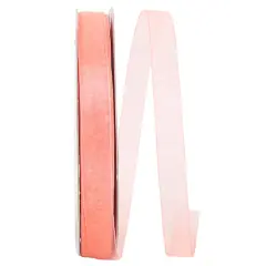 JAM Paper 5/8" x 100yd. Chiffon Mono Sheer Ribbon Coral
