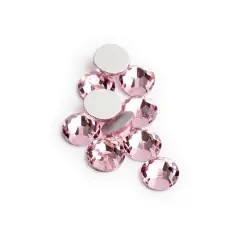 John Bead Crystal Lane SS20 Round Flatback Czech Crystals, 1,440ct. Light Pink