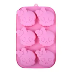 Skull with Bow Silicone Treat Mold by Makery&trade;