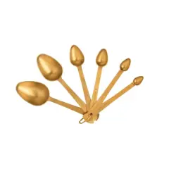 Hello Honey&reg; Gold Stainless Steel Measuring Spoon Set