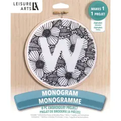 Leisure Arts&reg; 6" Monogram Embroidery Kit