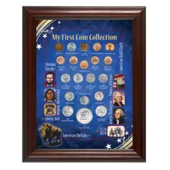 My First Coin Collection in 11" x 14" Wood Frame