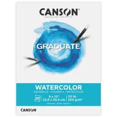 Canson&reg; Graduate Foldover Watercolor Pad, 9" x 12"