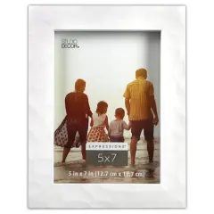 Expressions&trade; 5" x 7" White Hammered Frame by Studio D&eacute;cor&reg;
