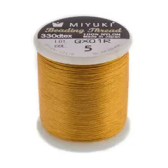 Miyuki&reg; Nylon Beading Thread, 50m Gold