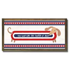24" x 12" Like the Fourth of July Wood Plaque in Walnut Frame