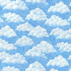 Fabric Traditions Blue Clouds Cotton Fabric