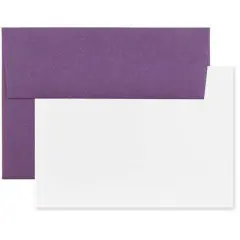JAM Paper A7 Blank Greeting Cards & Envelopes, 25ct. Dark Purple