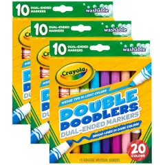 Crayola&reg; Dual-Ended Washable Double Doodlers Markers, 3 Packs of 10