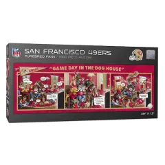 NFL Game Day in the Dog House 1,000 Piece Puzzle San Francisco 49ers