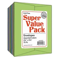 PA Paper&trade; Accents Super Value 4.25" x 5.5" Envelopes, 75 Sheets