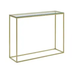 Walker Edison 42" Glass & Gold Open Box Entry Table