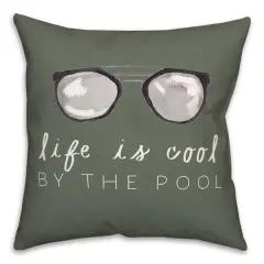 Life by the Pool Indoor/Outdoor Throw Pillow Sage