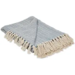 DII&reg; Zig-Zag Throw Stonewash Blue