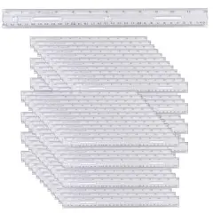 Charles Leonard Clear 12" Plastic Ruler, 48ct.