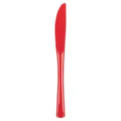 JAM Paper Premium Utensils Plastic Knives Party Pack, 48ct. Red