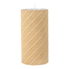 8" Woven Wax LED Pillar Candle by Ashland&reg; Natural