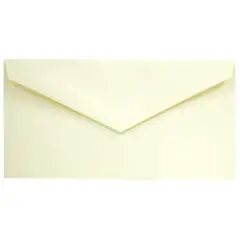JAM Paper 3.875" x 7.5" Ivory Wove Monarch Strathmore Invitation Envelopes, 50ct.