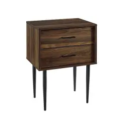 Walker Edison Dark Walnut Modern Nightstand