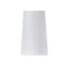 14" White Modern Metal Vase