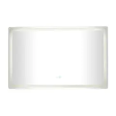 Clear Glass Modern Anti Fog Mirror, 47" x 2" x 30"