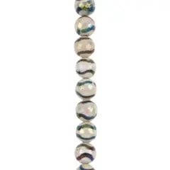 9.8mm Zebra Stripe Round Agate Beads by Bead Landing&trade;