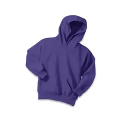 Port & Company&reg; Colors Youth Core Fleece Pullover Hooded Sweatshirt Purple