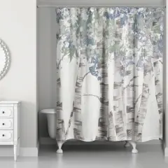 Birch Trees 71" x 74" Shower Curtain