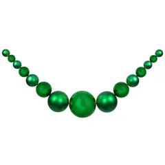 6ft. Green Shiny & Matte Shatterproof Ball Christmas Swag