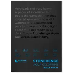 Legion Paper Stonehenge Aqua Black Heavy Watercolor Block