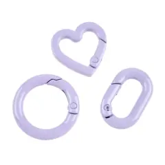 Enameled Hinge Closure Assortment by Bead Landing&trade; Lavender