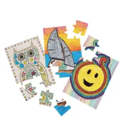 S&S&reg; Worldwide Color-Me Blank Puzzle Set