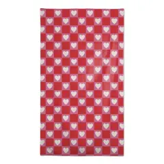 Heart Checkered Board Pattern 58" x 102" Tablecloth