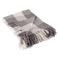 DII&reg; Gray & White Buffalo Check Throw