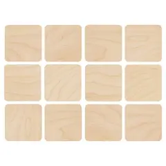 Good Wood by Leisure Arts 4" Square Wood Coasters, 12ct.