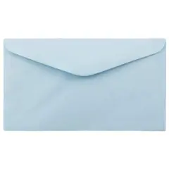 JAM Paper 3.625" x 6.5" Premium Commercial Envelopes, 100ct. Light Blue