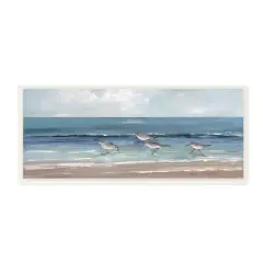 Stupell Industries Cloudy Sky Beach Painting Wall Plaque Art