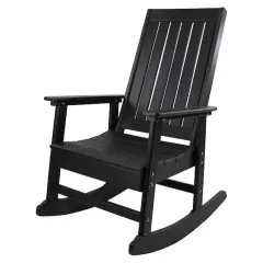 Black All Weather Recycled Plastic Outdoor Rocking Chair