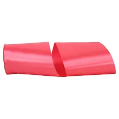 JAM Paper 6" x 50yd. Single Face Satin Allure Ribbon Shocking Pink