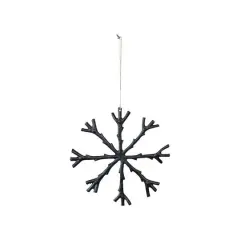 Hello Honey&reg; 8" Black Cast Aluminum Snowflake Ornament