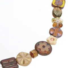 The Beadsmith&reg; Natural Table Cut & Pressed Czech Glass Beads