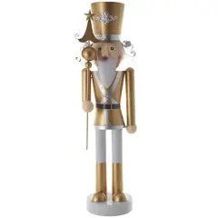 58" Gold & Silver Standing Nutcracker Sculpture