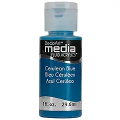 DecoArt Media&reg; Fluid Acrylic Paint, 1oz. Cerulean Blue