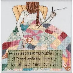 Mill Hill&reg; Curly Girl Stitched Together Counted Cross Stitch Kit