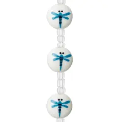 Small Dragonfly Lentil Glass Beads, 12mm by Bead Landing&trade;