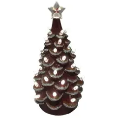Santa's Workshop 14" NCAA College Team Ceramic LED Christmas Tree Mississippi State University
