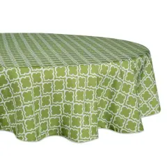 DII&reg; 60" Round Green Lattice Outdoor Tablecloth